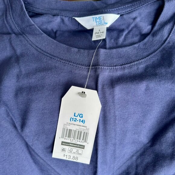 BNWT Navy shift dress from Time & Tru Sz L (12-14) - Picture 4 of 5